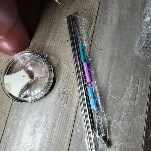 NWT MUTNITT 30oz Double Wall Stainless Steel Tumbler, Straws, Lids & Cleaner Set - Picture 12 of 16